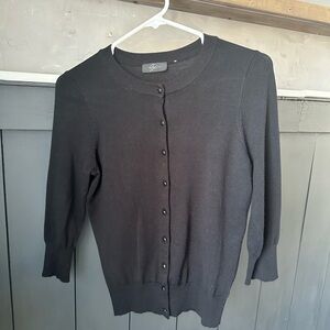Cyrus Classic Button Up Women's Black Button Up Academia Cardigan  size‎ M